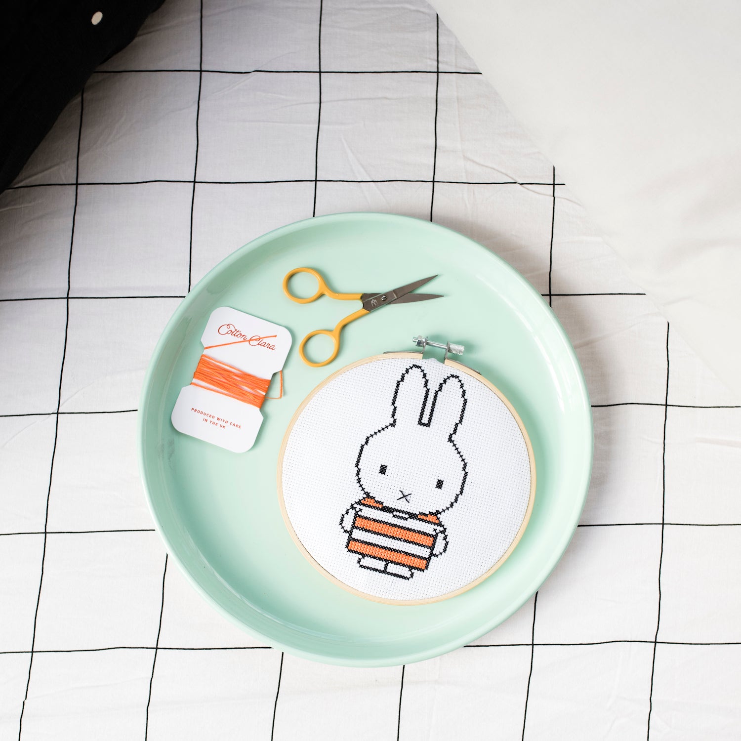 Miffy Stripes Cross Stitch Hoop Kit