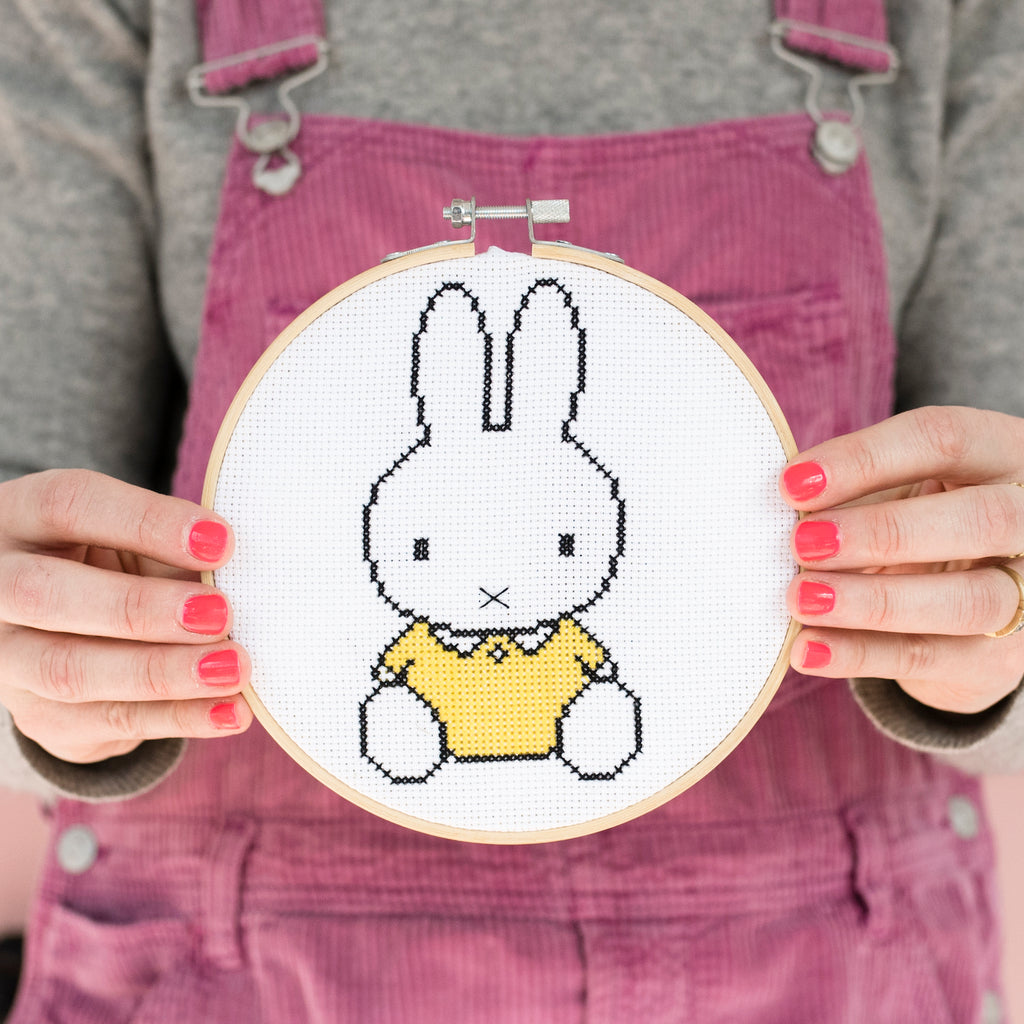 Miffy Yellow Cross Stitch Hoop Kit