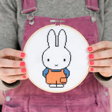 Load image into Gallery viewer, Miffy Dungarees Cross Stitch Hoop Kit
