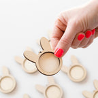Wooden Rabbit Mini Embroidery Hoop