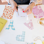 cut out garland postcard banner - happy birthday