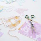 cut out garland postcard banner - happy birthday