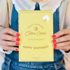 cut out garland postcard banner - happy birthday