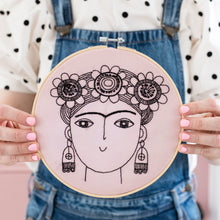 Load image into Gallery viewer, Frida Kahlo Inspired Jane Foster Embroidery Hoop Kit