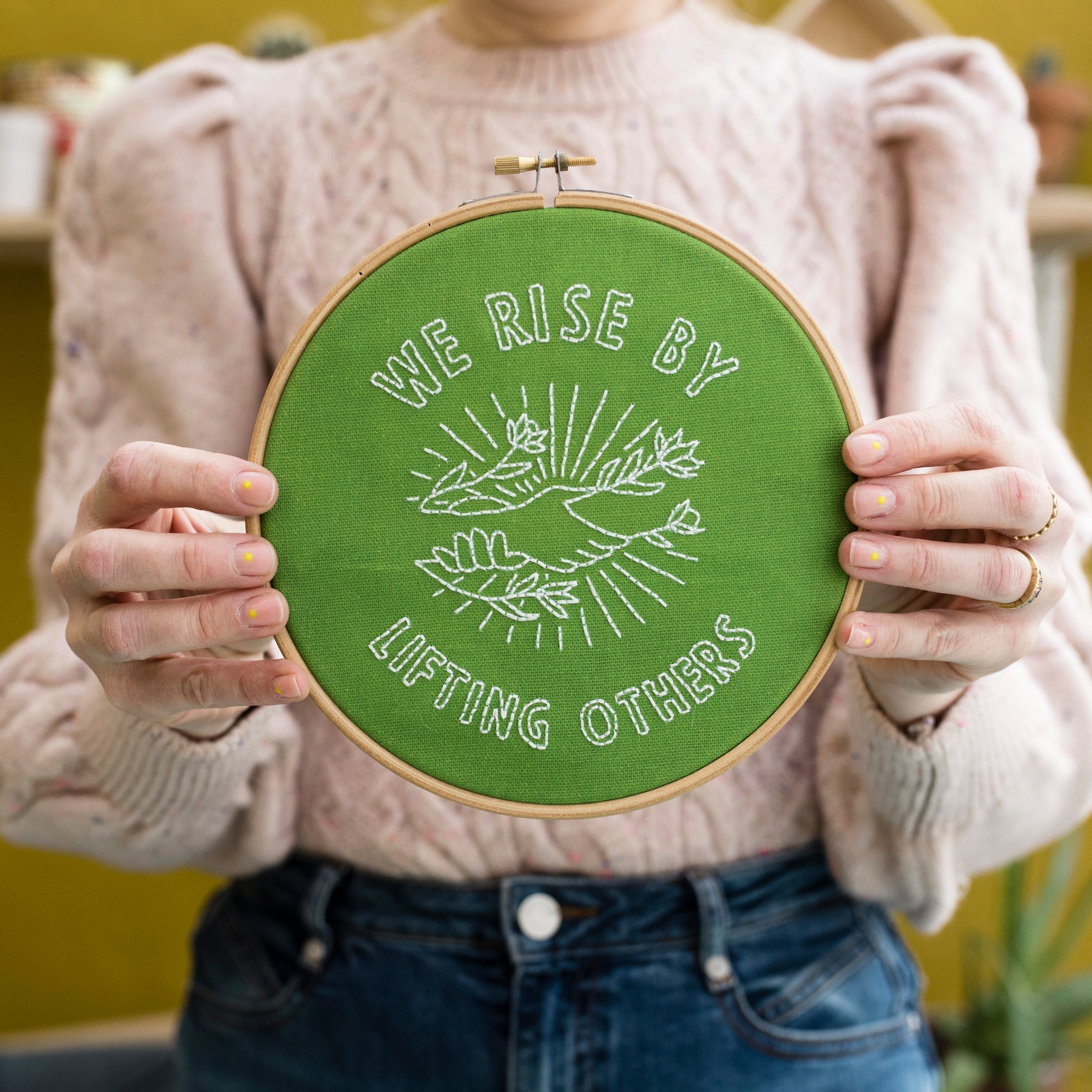 We Rise by Lifting Others Embroidery Hoop Kit