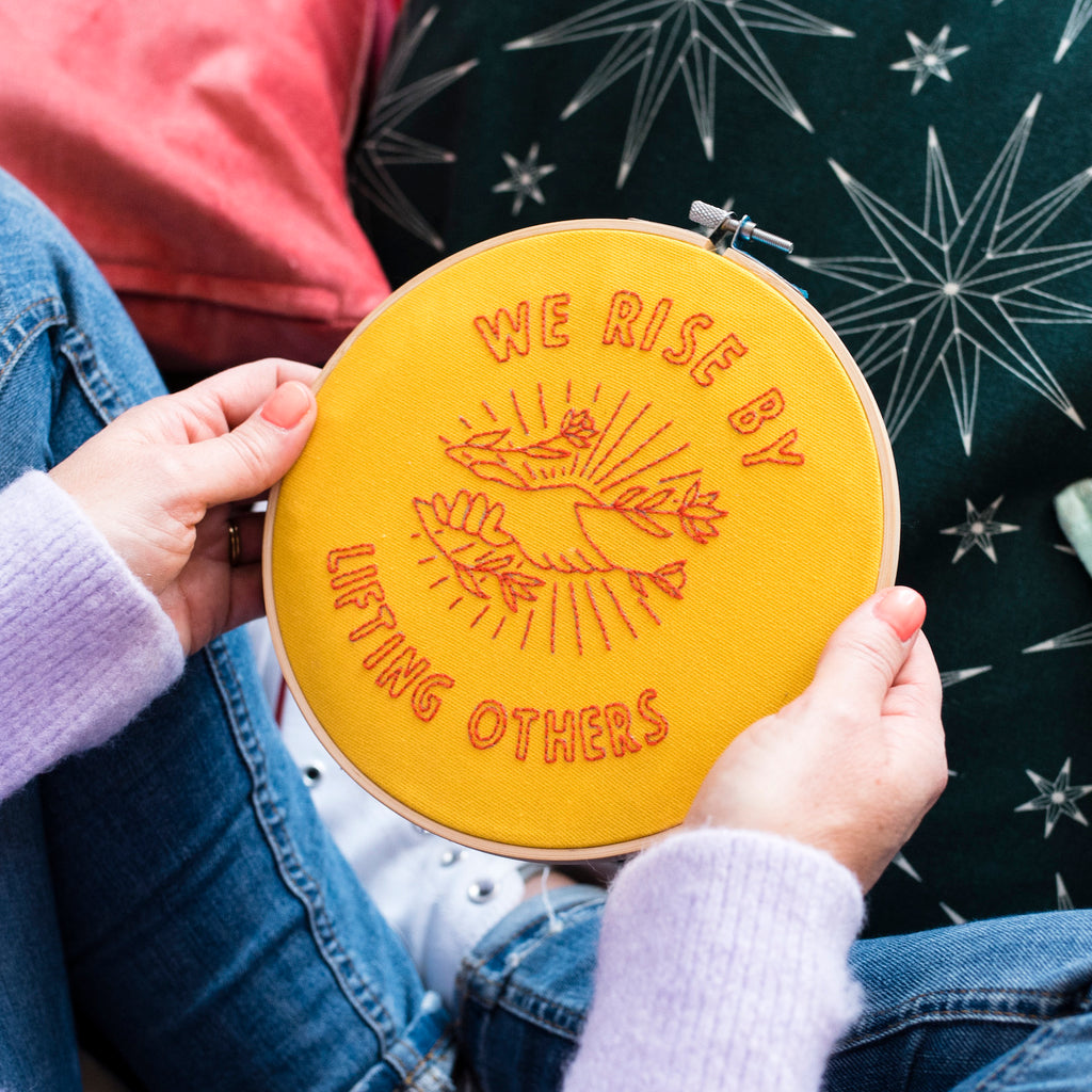We Rise by Lifting Others Embroidery Hoop Kit