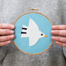 Load image into Gallery viewer, White Bird Embroidery Hoop Kit