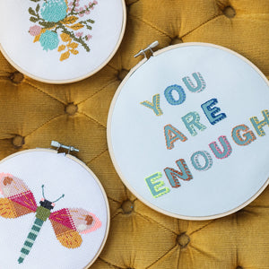 You are Enough Embroidery Hoop Kit