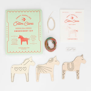Dala Horse Wooden Embroidery Board Kit