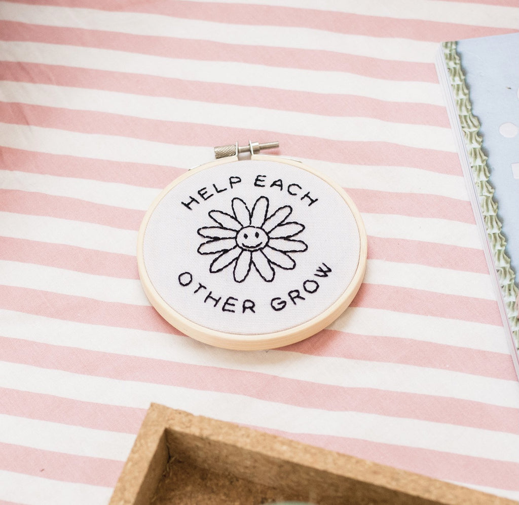 Help Each Other Grow Embroidery Hoop Kit