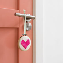 Load image into Gallery viewer, Felt heart embroidery hoop kit
