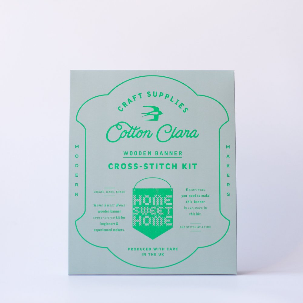 Home Sweet Home wooden board embroidery kit