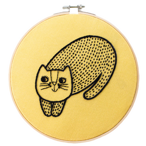 Cat Jane Foster Embroidery Hoop Kit