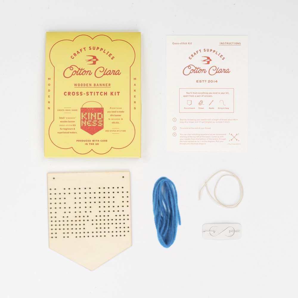 Kindness wooden board embroidery kit