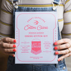 Let it snow wooden board embroidery kit packaging