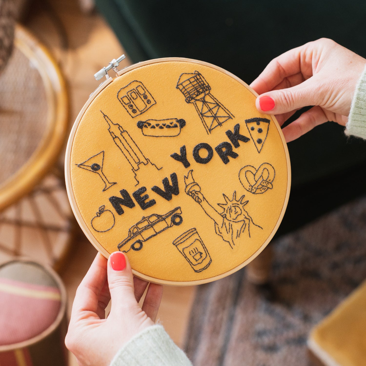 New York x Maptote Embroidery Hoop Kit