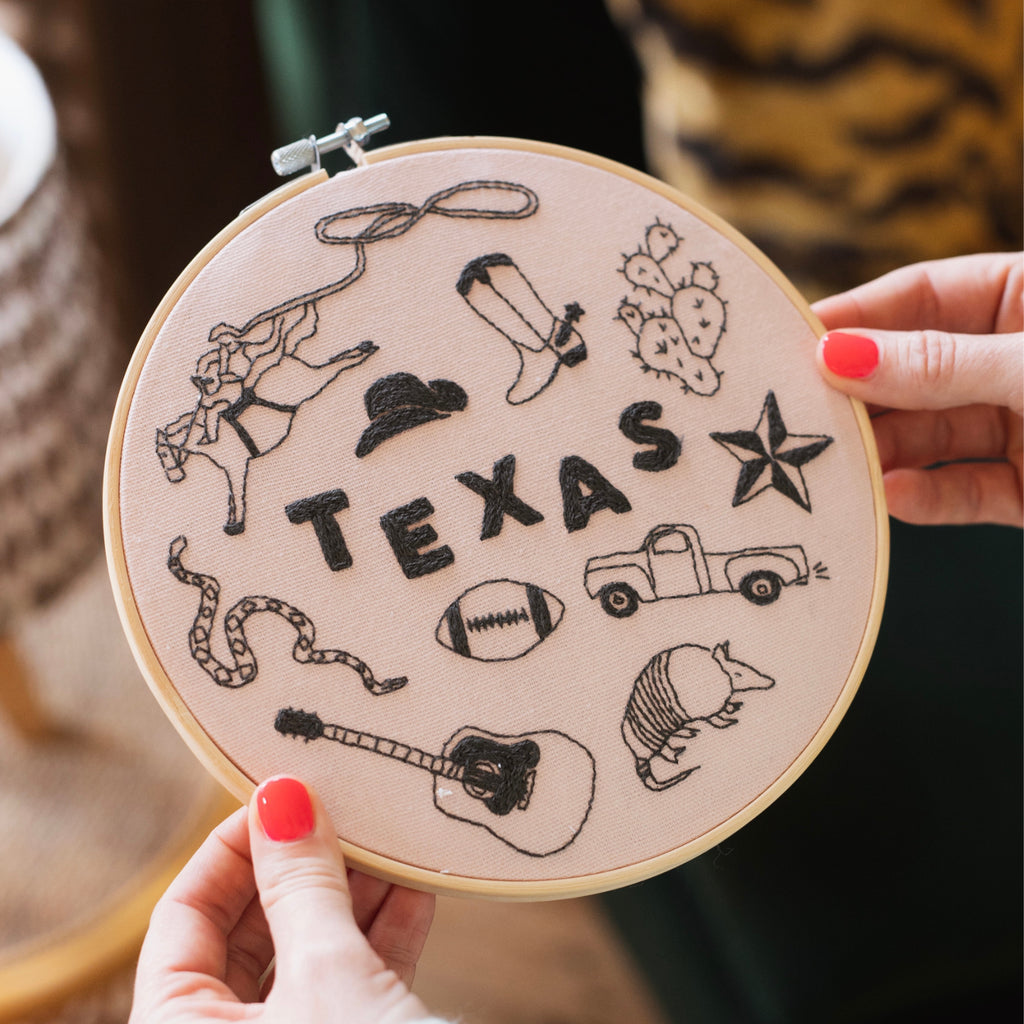 Texas x Maptote Embroidery Hoop Kit