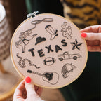 Texas x Maptote Embroidery Hoop Kit