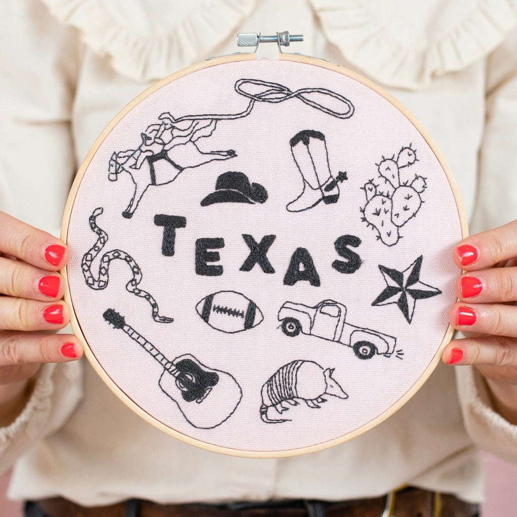 Texas x Maptote Embroidery Hoop Kit