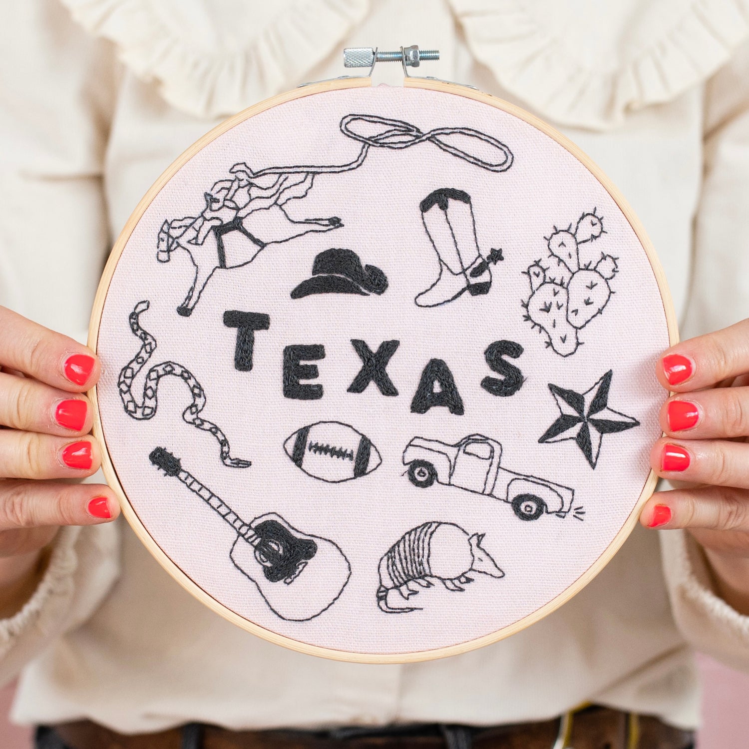 Texas x Maptote Embroidery Hoop Kit