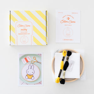 Miffy Yellow Cross Stitch Hoop Kit