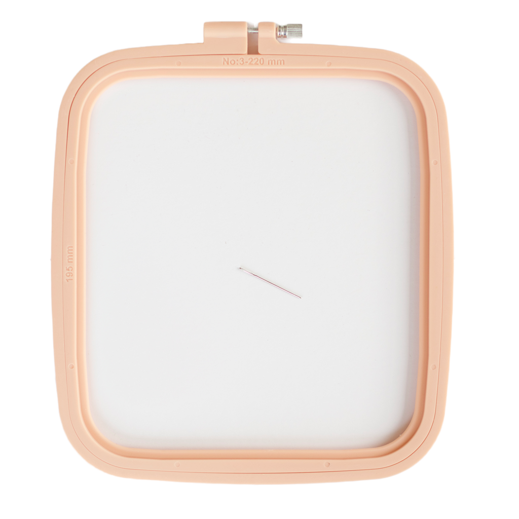 220 mm Square Plastic Embroidery Hoop - Peach