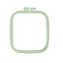 Load image into Gallery viewer, 165 mm Square Plastic Embroidery Hoop - Sage Green