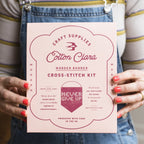 Never Give Up wooden board embroidery kit packaging