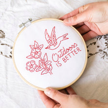 Load image into Gallery viewer, Outdoors Is Better Embroidery Hoop Kit 17