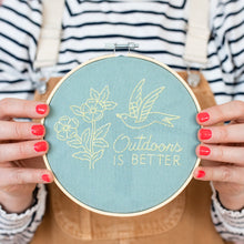 Load image into Gallery viewer, Outdoors Is Better Embroidery Hoop Kit 5
