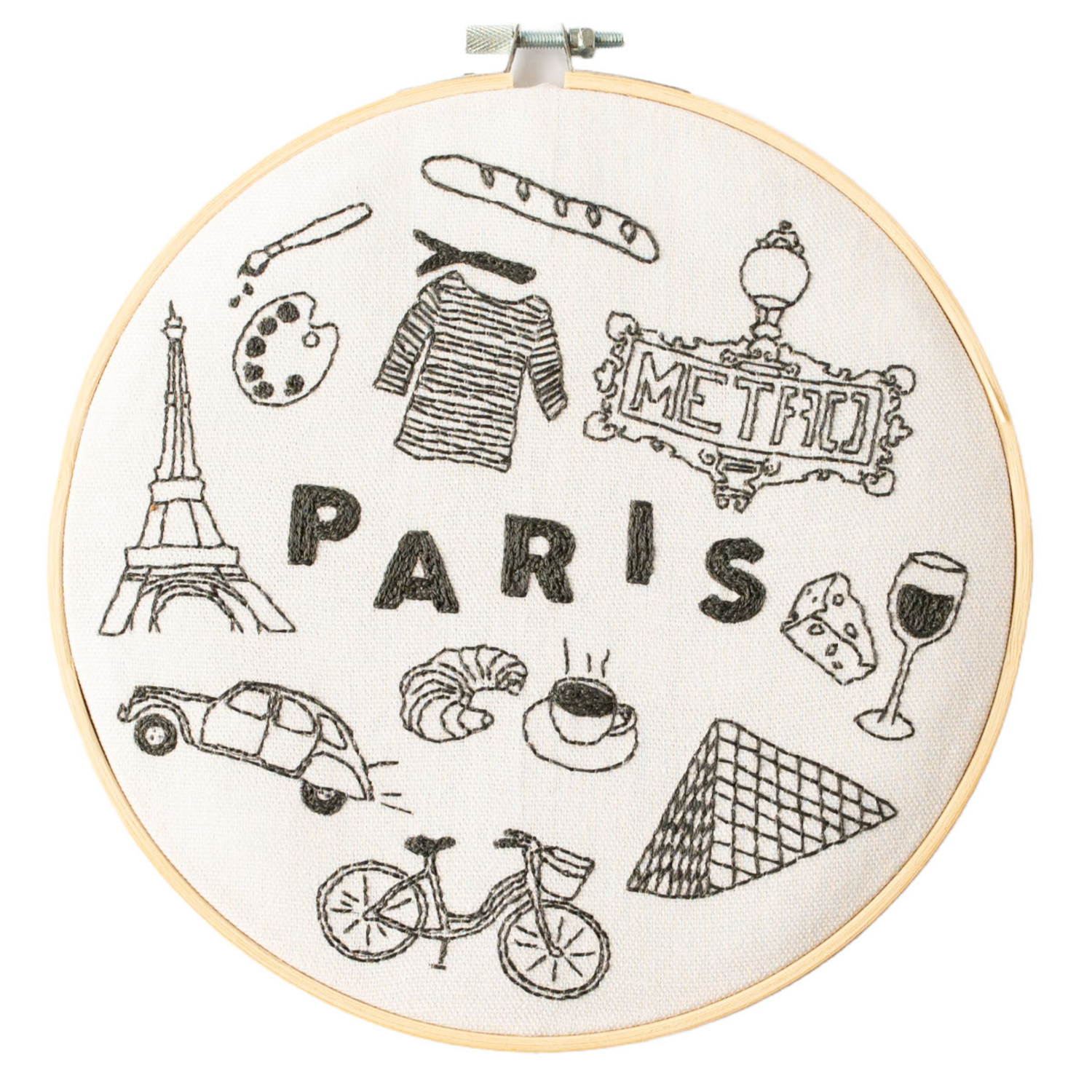 Paris x Maptote Embroidery Hoop Kit