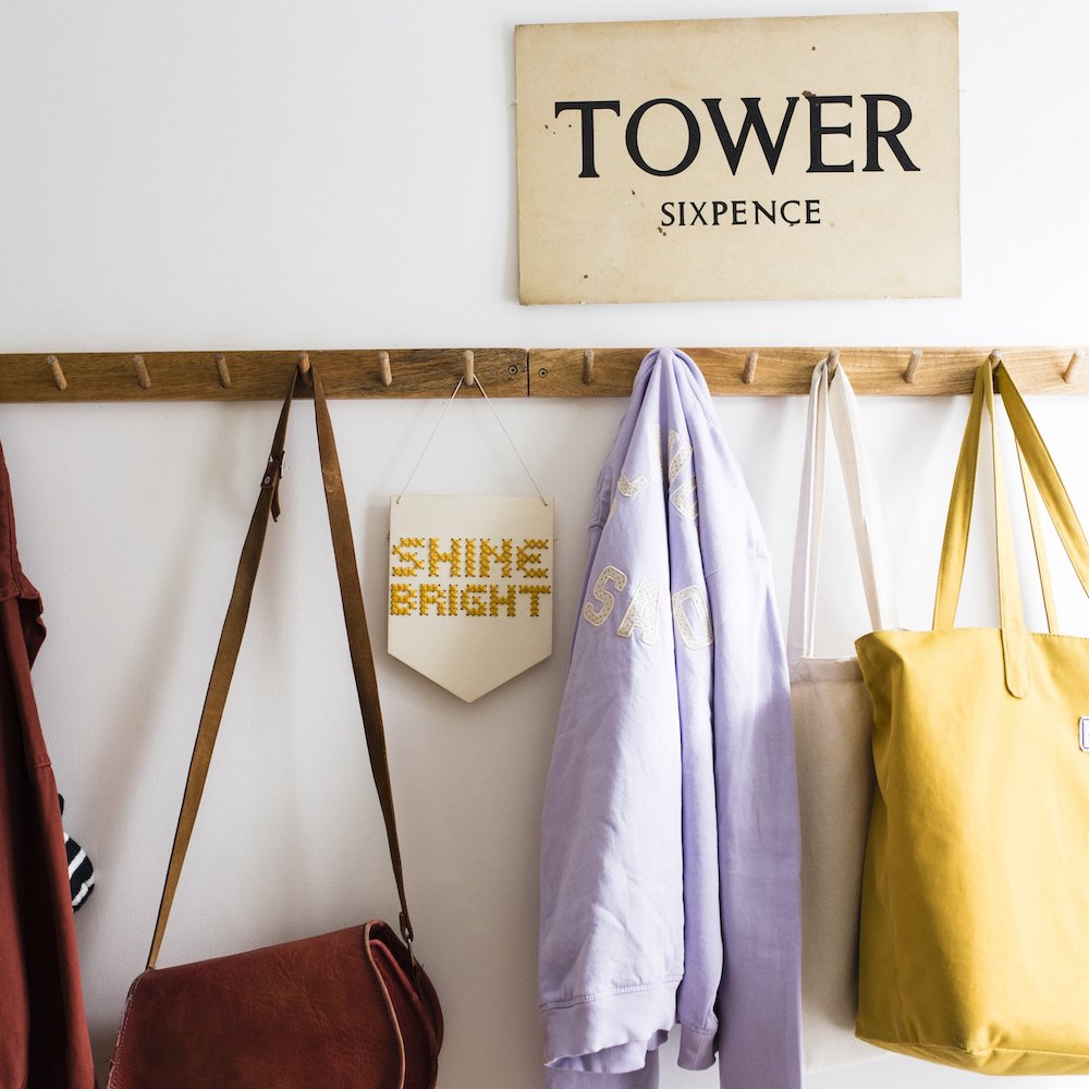 Shine Bright wooden board embroidery kit