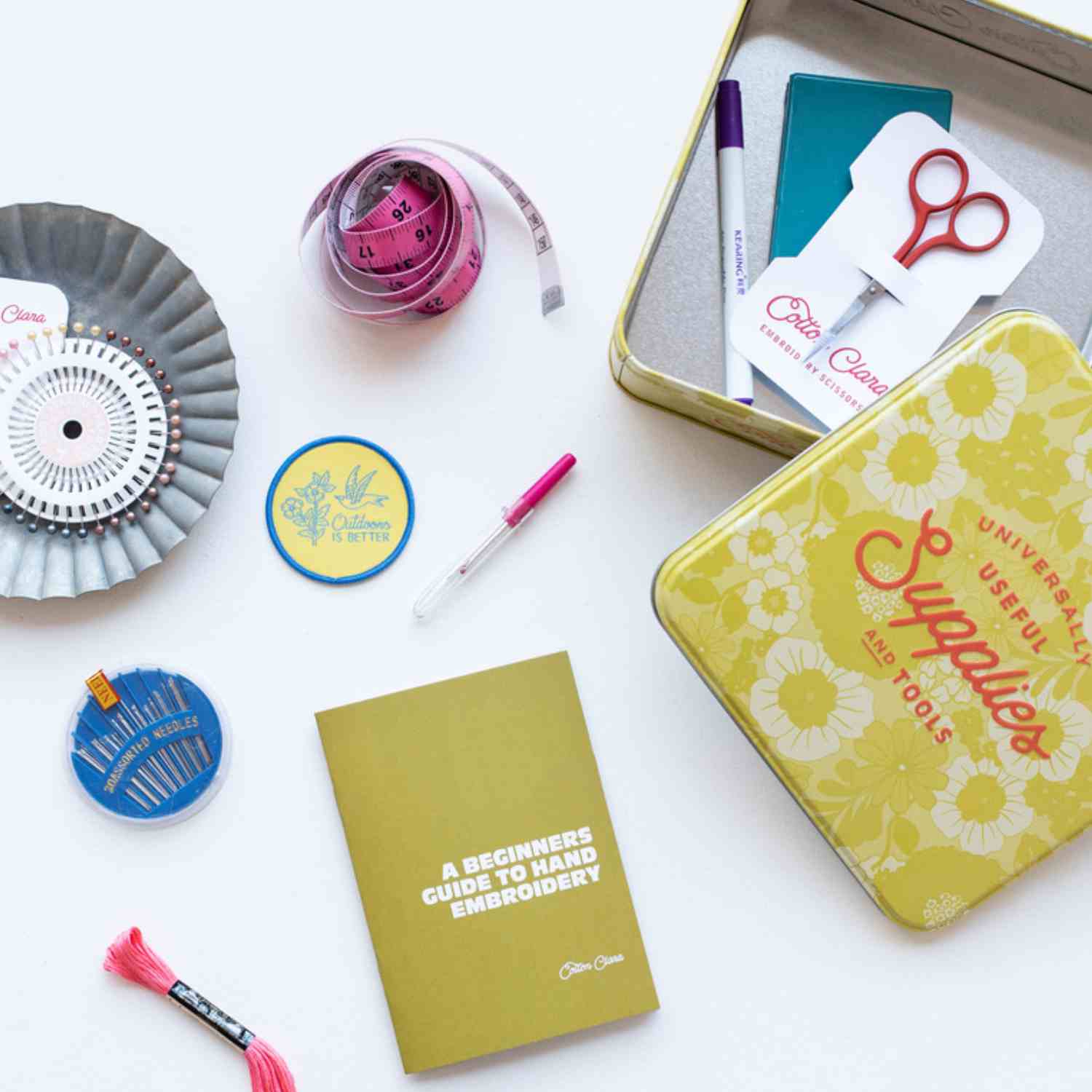 Embroidery Starter Kit Sewing Tin