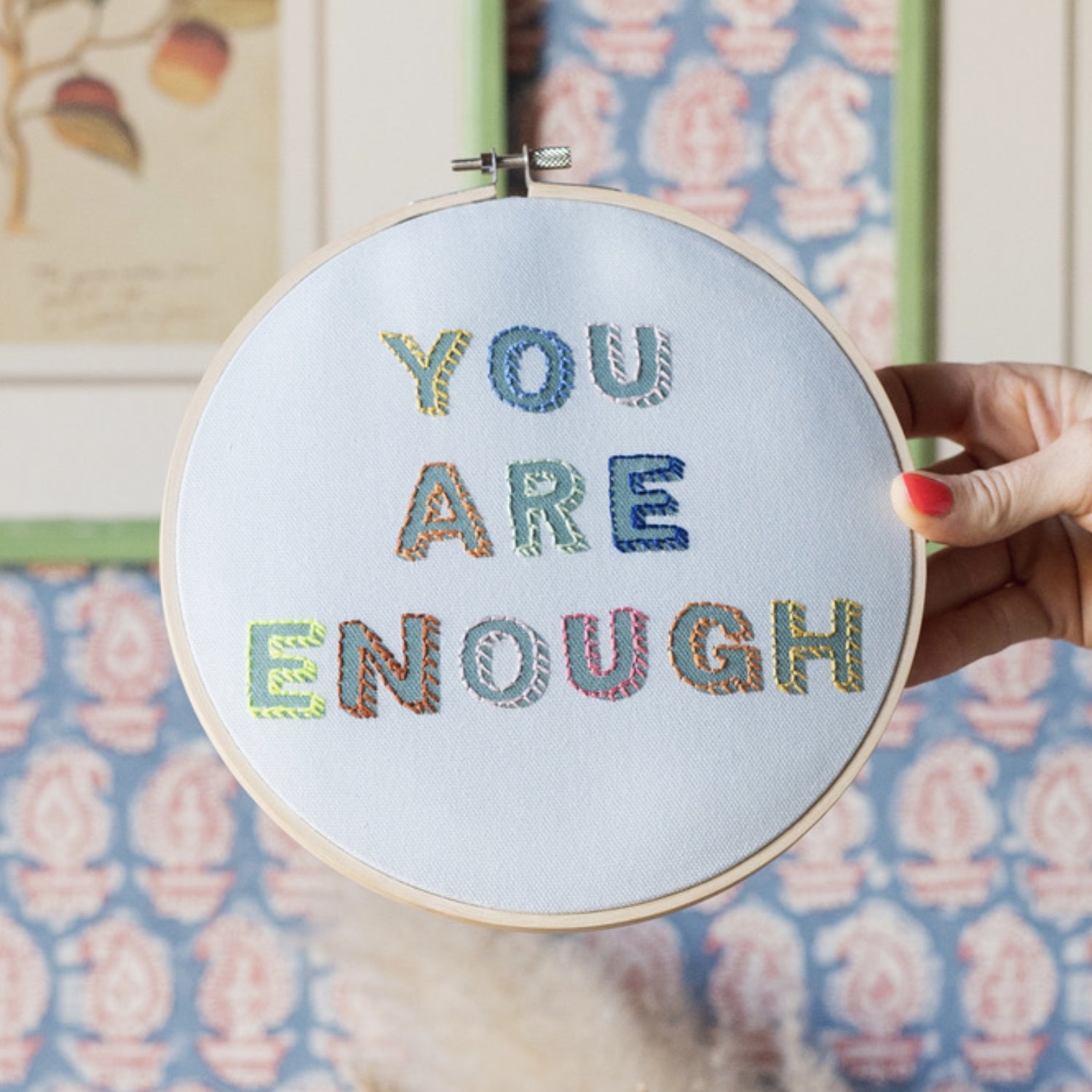 You are Enough Embroidery Hoop Kit