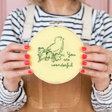 Load image into Gallery viewer, You Are Wonderful Bird Hoop Embroidery Kit 2