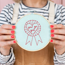 Load image into Gallery viewer, You Go Girl Hoop Embroidery Kit 2