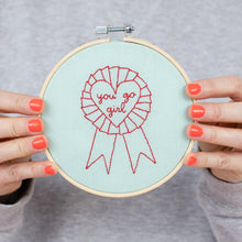 Load image into Gallery viewer, You Go Girl Hoop Embroidery Kit 3