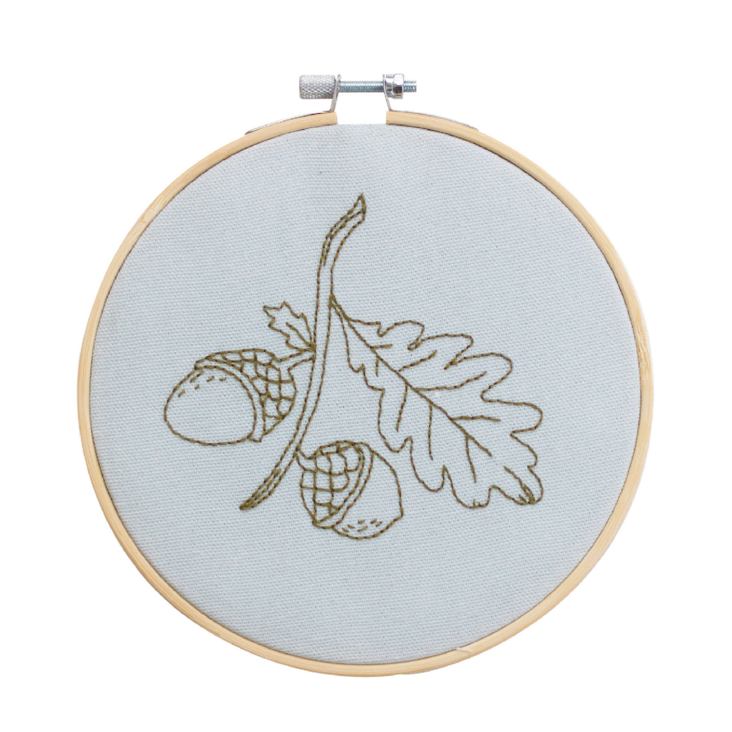 Large Embroidery Hoop Kit - 'Busy Hands Happy Heart' - Cotton Clara