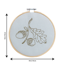 Load image into Gallery viewer, Acorn Hoop Embroidery Kit
