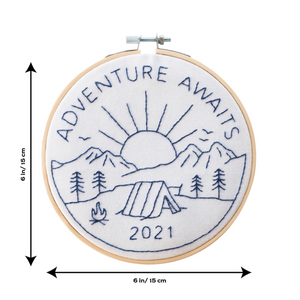 Adventure Awaits 2021 Embroidery Hoop Kit