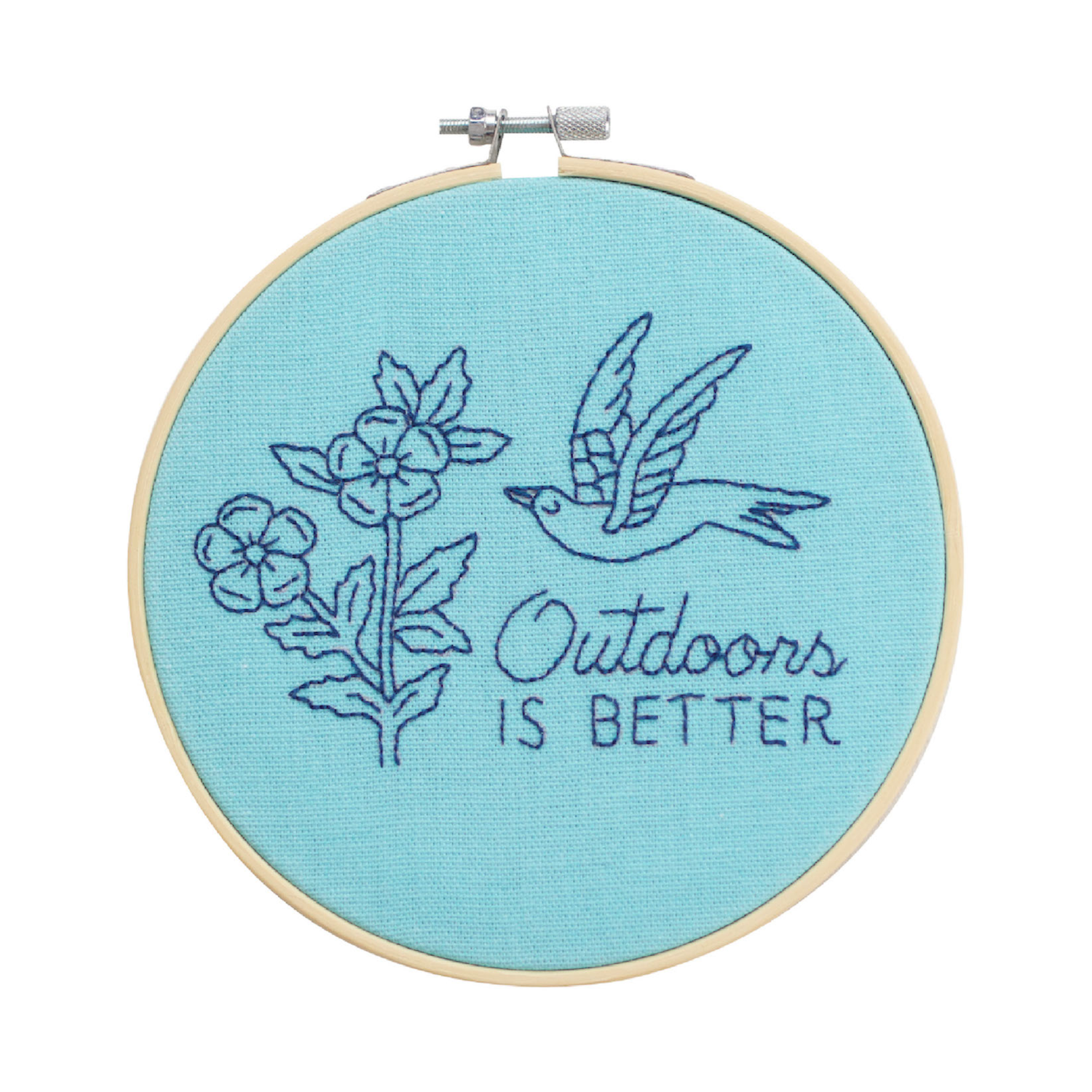 Outdoors Is Better Embroidery Hoop Kit