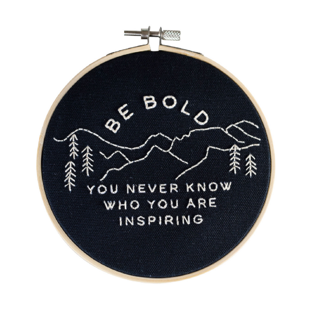 Be Bold Embroidery Hoop Kit