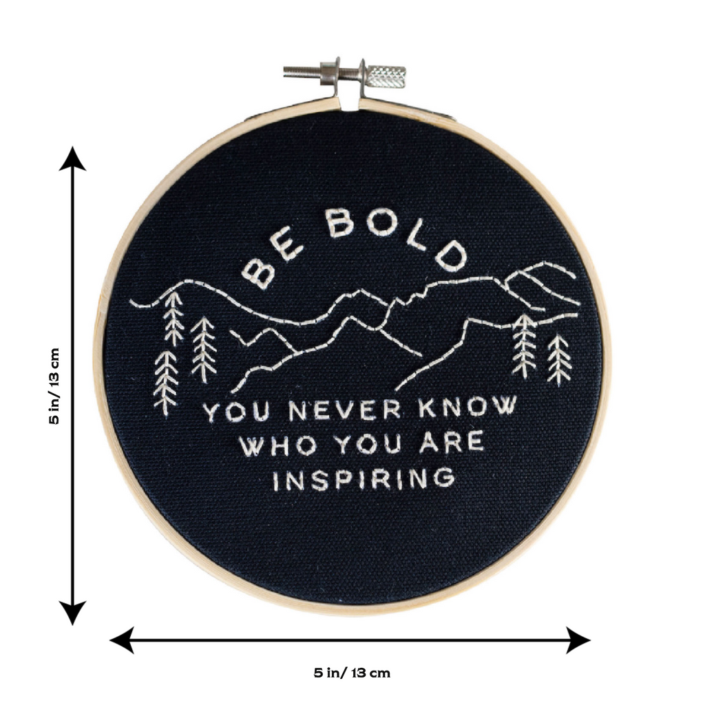 Be Bold Embroidery Hoop Kit