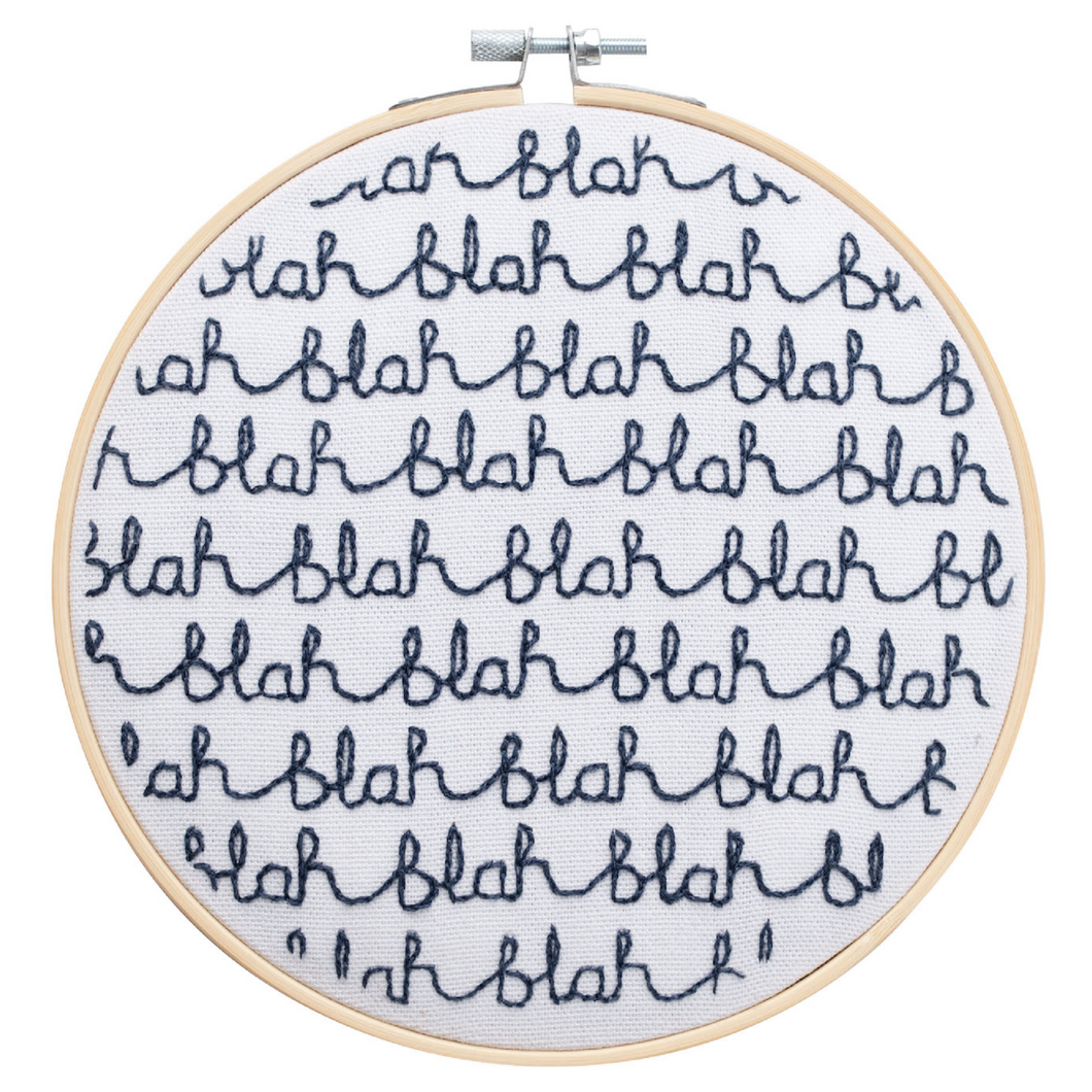 Blah Blah Blah Donna Wilson Embroidery Hoop Kit