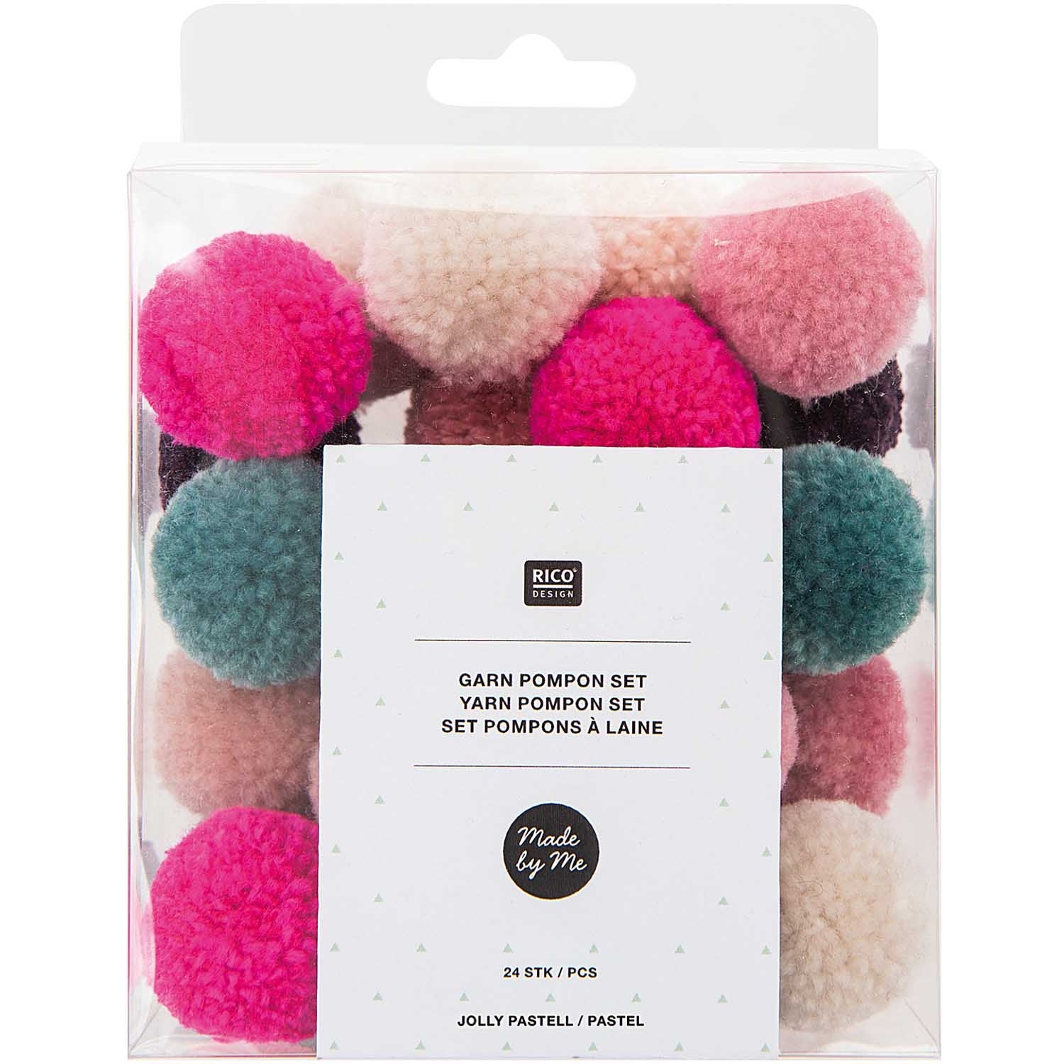 box of pom poms jolly pastel