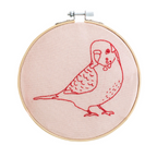 Budgerigar Embroidery Hoop Kit