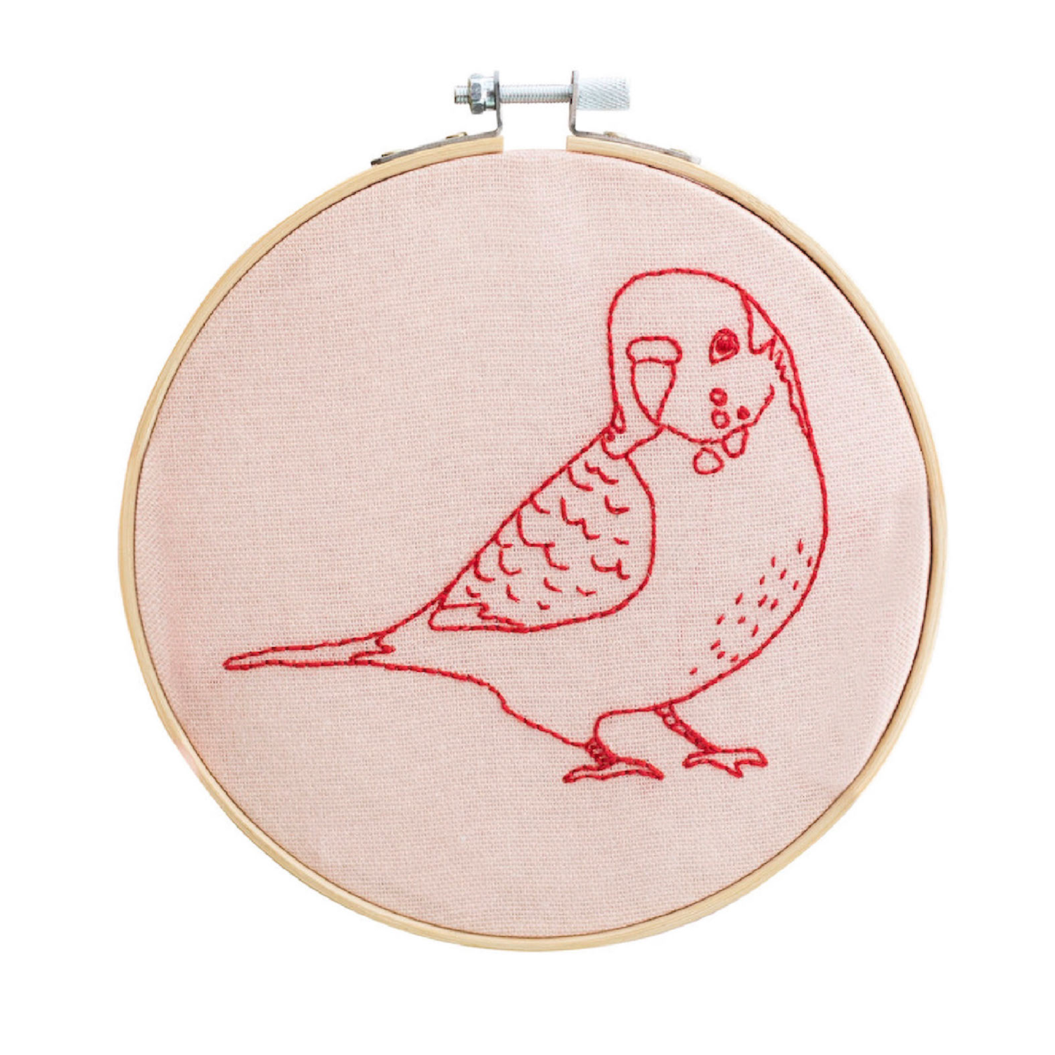 Budgerigar Embroidery Hoop Kit
