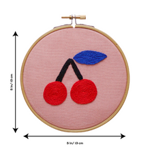 Load image into Gallery viewer, Cherry Embroidery Hoop Kit