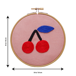 Cherry Embroidery Hoop Kit