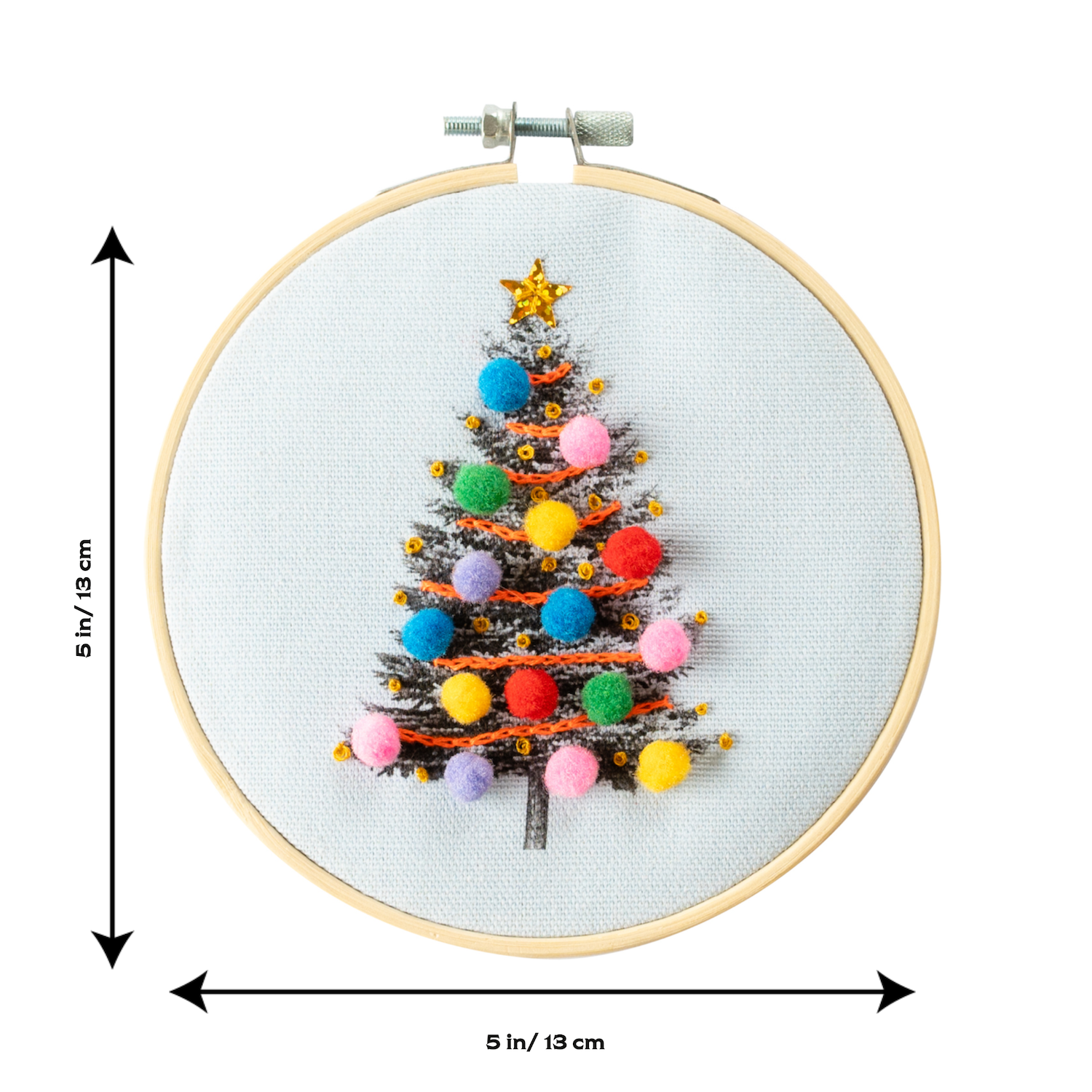 Christmas Tree Embroidery Hoop Kit